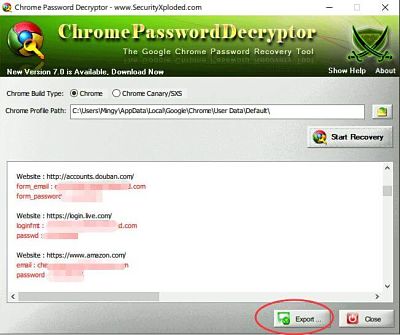 Chrome密码导出器插图